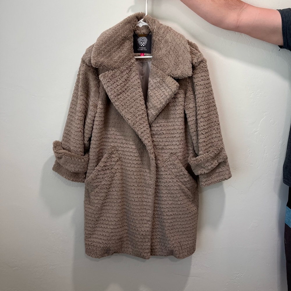 Vince Camino gray fur coat